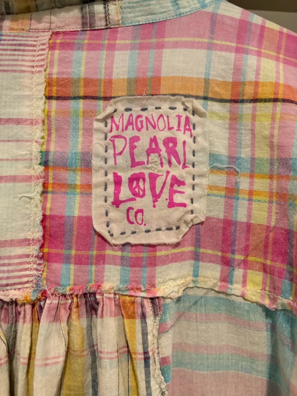 Magnolia Pearl Madras Plaid Button-Front Dress - Picture 6 of 6